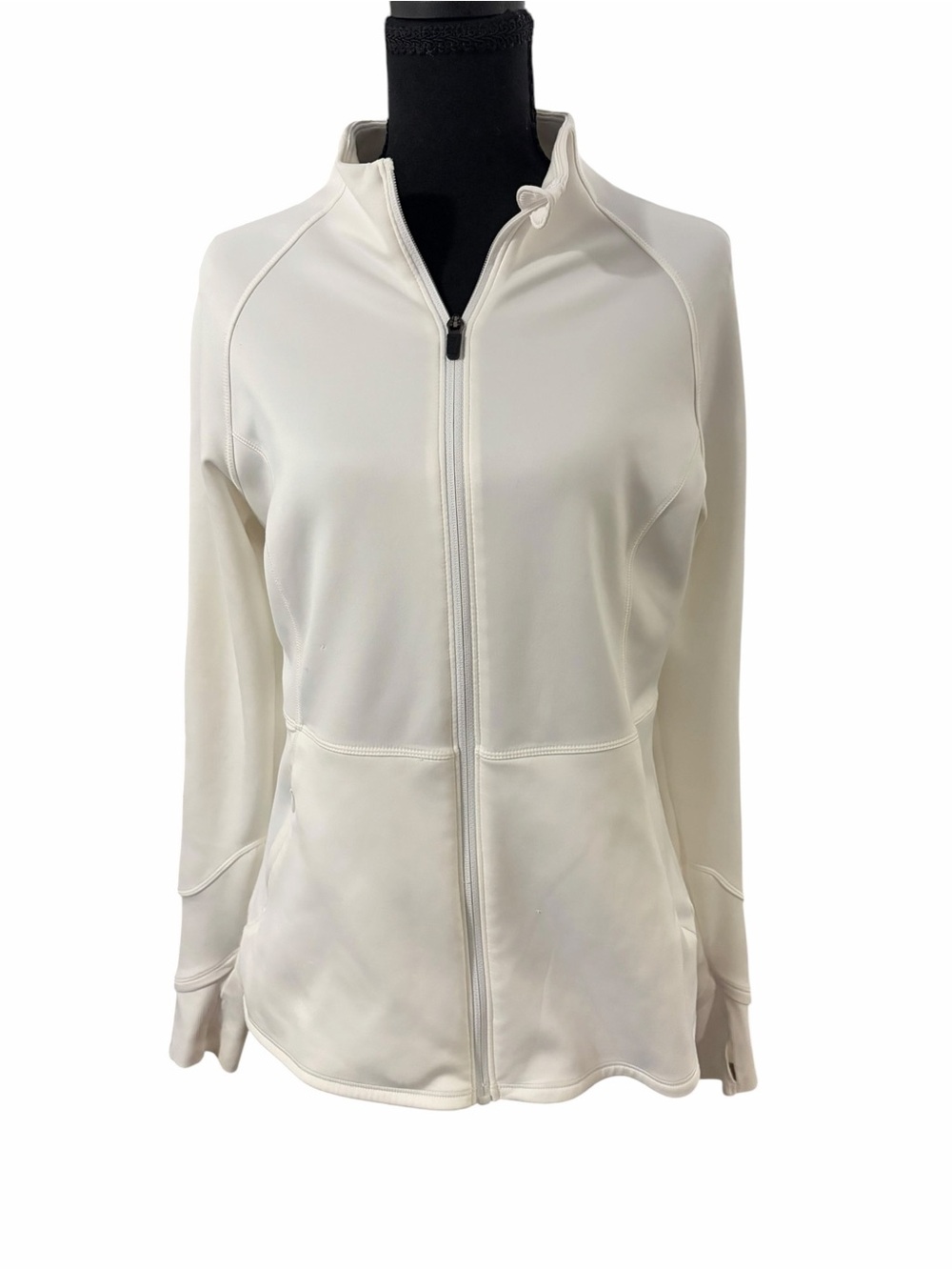 Fila Women's Off-White Full-Zip Bomber Jacket